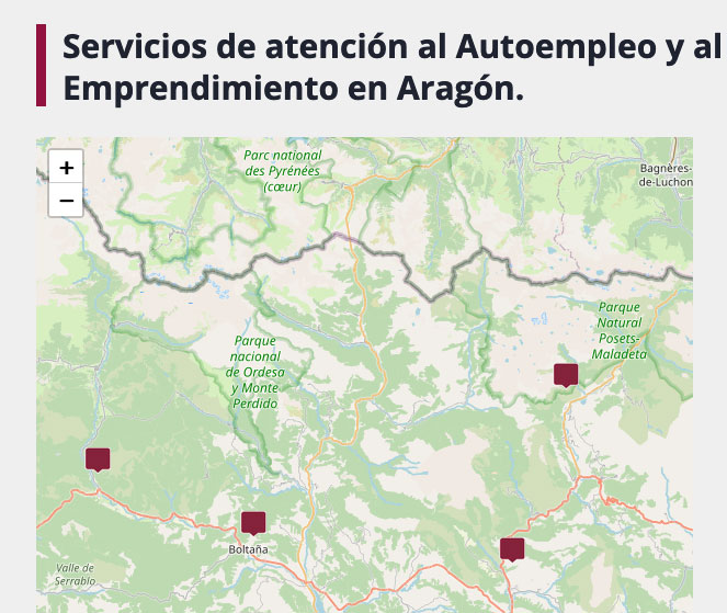 Servicios de atención al Autoempleo y al Emprendimiento en Aragón. 